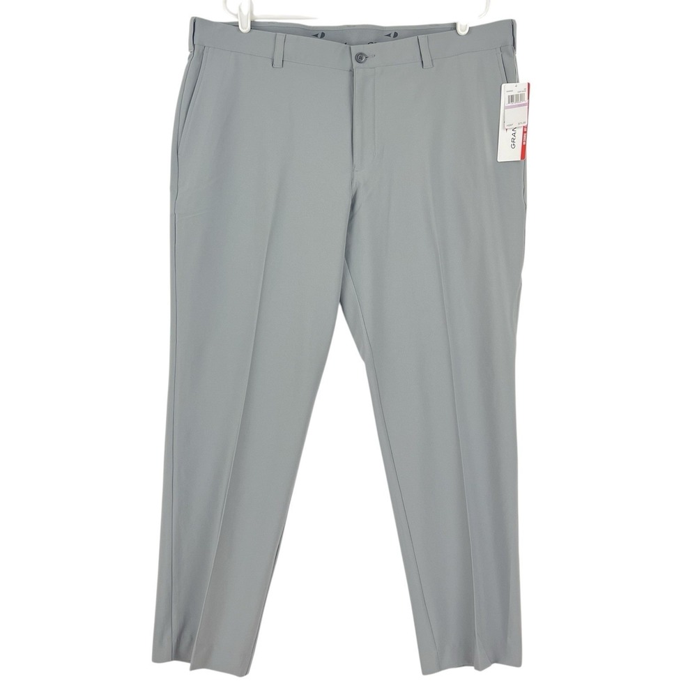 Grand Slam Men's Stretch 360 Grey Pants Size 38x30 Active Waistband UPF 50 NWT